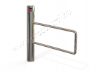 ProxerPort2 motorised and tubular swing gate made of mirror polished stainless steel